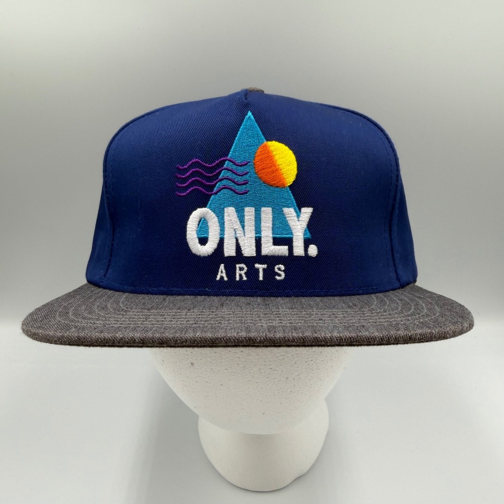 Only NY Arts Snapback Hat Blue Gray Made‎ in USA Streetwear Cap Adjustable NWOT
